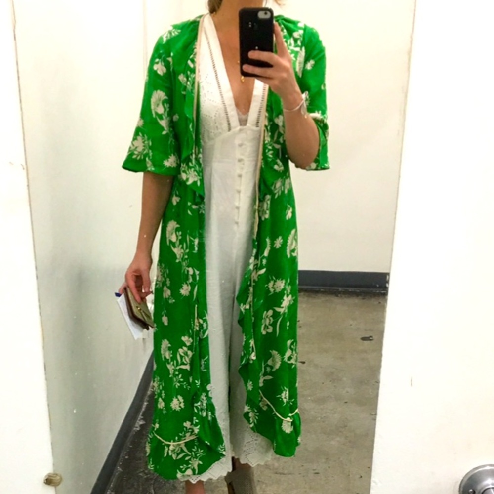 Topshop ruffle wrap dress